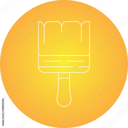 Paint Brush icon single vector illustration photo