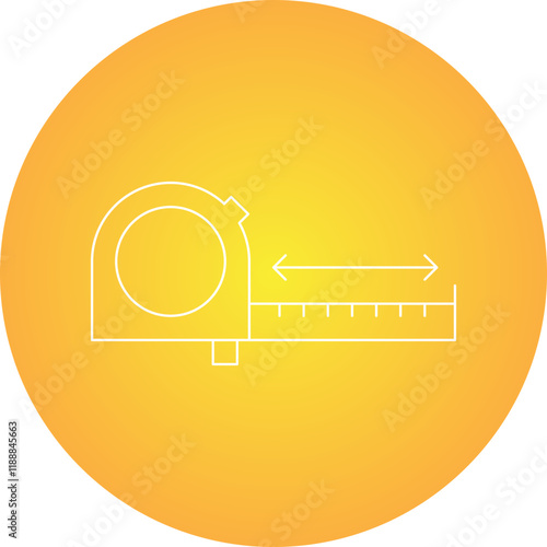 Tape Measure icon single vector illustration