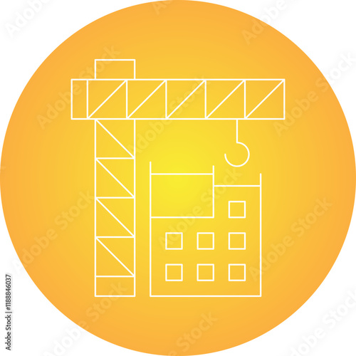 Construction Site icon single vector illustration