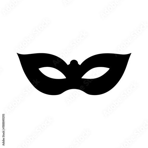 Superhero mask silhouette vector illustration design on white background. photo