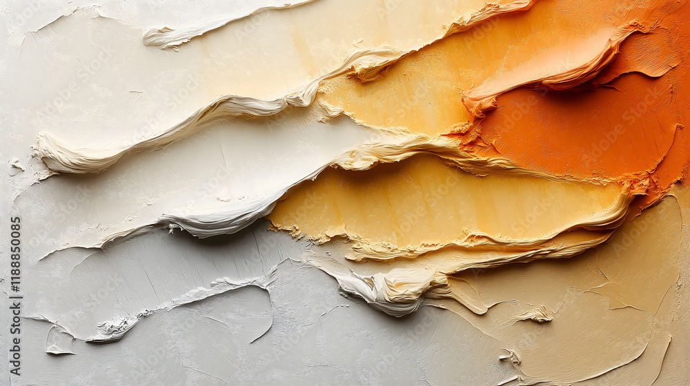 Abstract Colorful Paint Strokes on Canvas Abstract Colorful Paint Strokes on Canvas