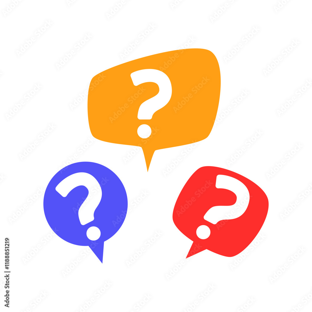 set of bubble question mark set of bubble question mark