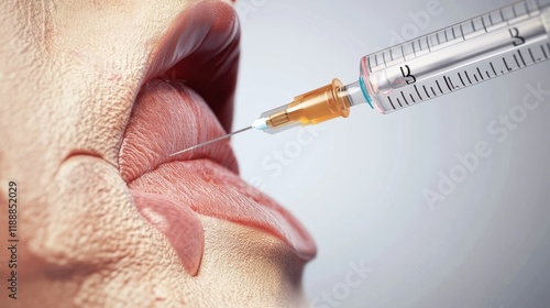 Skin subcutaneous Injection diagram illustration photo