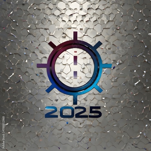 time is money concept new year 2025 logo