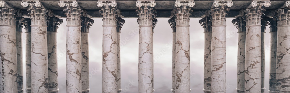 Ancient Greek architecture, massive stone columns, Corinthian capitals, classical temple facade, monumental structure, symmetrical design, historic landmark, weathered marble texture, panoramic view, Ancient Greek architecture, massive stone columns, Corinthian capitals, classical temple facade, monumental structure, symmetrical design, historic landmark, weathered marble texture, panoramic view,