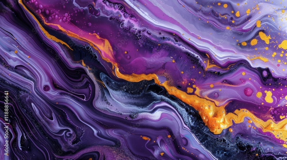Abstract Purple and Gold Fluid Wallpaper Abstract Purple and Gold Fluid Wallpaper
