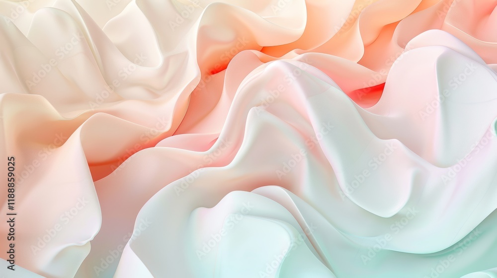 Obraz premium Abstract Pastel Fabric Drape Wallpaper