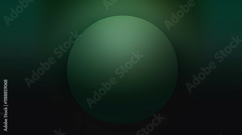 Green Gradient Circle on Dark Background