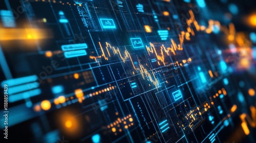 A Dynamic data visualization showcasing financial trends and analytics