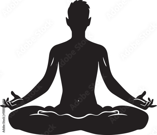 Meditation Pose with Hands Resting on Knees and Relaxed Posture