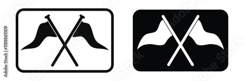 Message flag flat icon for apps and websites. Flag icon. Eps 10.