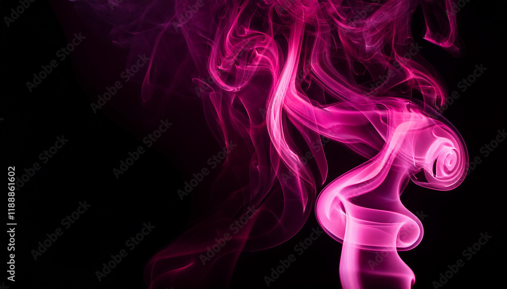Obraz premium pink smoke on black for wallpapers and backgrounds