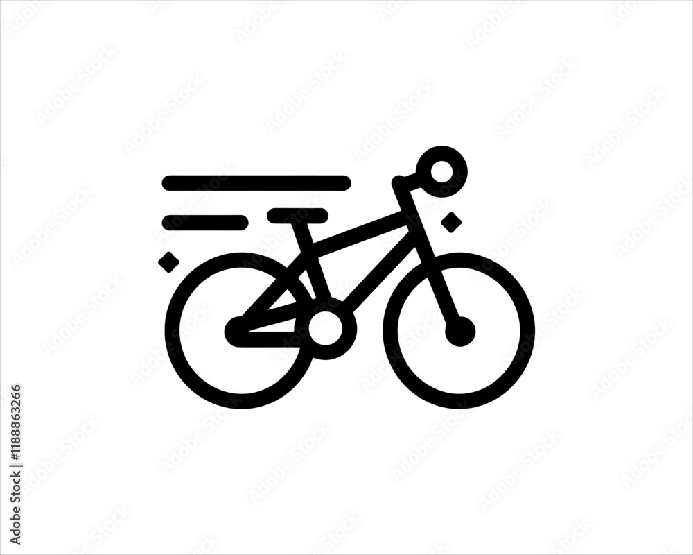 Fototapeta premium bicycle icon vector illustration