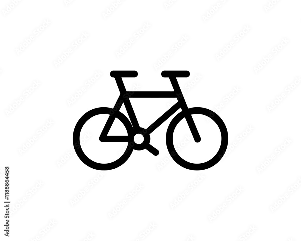 Bicycle logo design icon symbol vector illustration. Bicycle logo design icon symbol vector illustration.