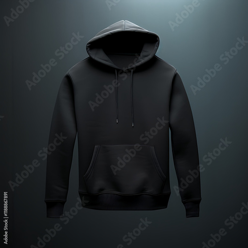 Black and white sweatshirts, longsleeves shirts isolated on transparent background. Vector realistic mockup of sweaters, men pullover in front view. Blank template of basic top clothes photo