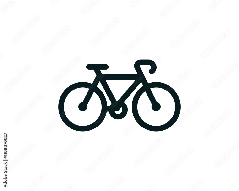 Bicycle logo design icon symbol vector illustration. Bicycle logo design icon symbol vector illustration.