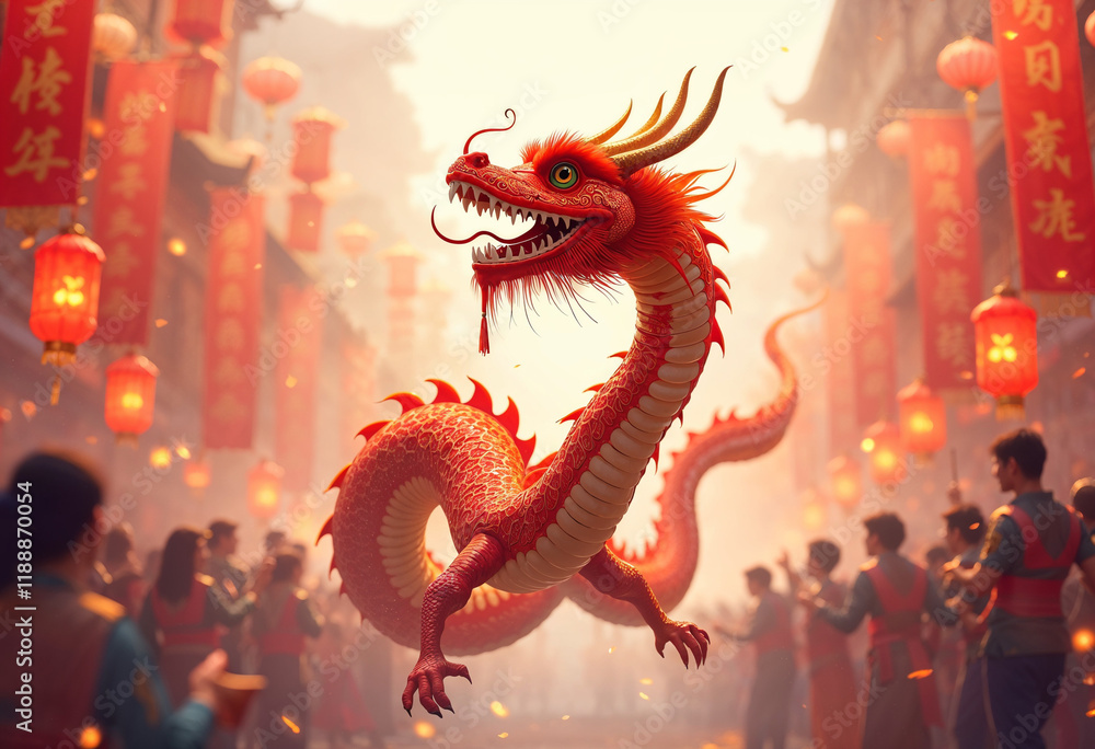 Snake Guardian at the Festive Gate: A majestic snake coils around a decorated Chinese gate, symbolizing protection and prosperity. Snake Guardian at the Festive Gate: A majestic snake coils around a decorated Chinese gate, symbolizing protection and prosperity.