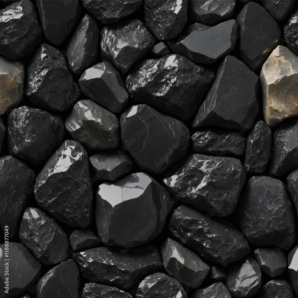 stone wall texture background , black stone siding with different sized stones . generative ai stone wall texture background , black stone siding with different sized stones . generative ai