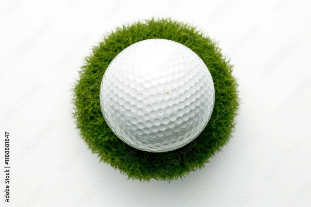 A close-up shot of a white golf ball resting on a perfectly manicured green grass surface, just a few inches from the hole. The vibrant green contrasts with the pristine white of the ball A close-up shot of a white golf ball resting on a perfectly manicured green grass surface, just a few inches from the hole. The vibrant green contrasts with the pristine white of the ball