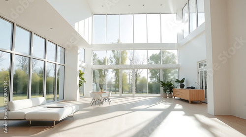 Modern Minimalist House Interior Design: Sunlight Filled Open Plan Living Space