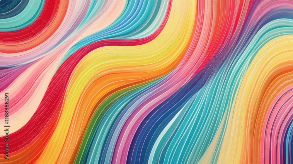 Naklejka premium Vibrant Abstract Swirl of Colors