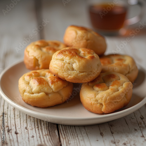 Petits pains parfumés au thé au lait thaïlandais photo