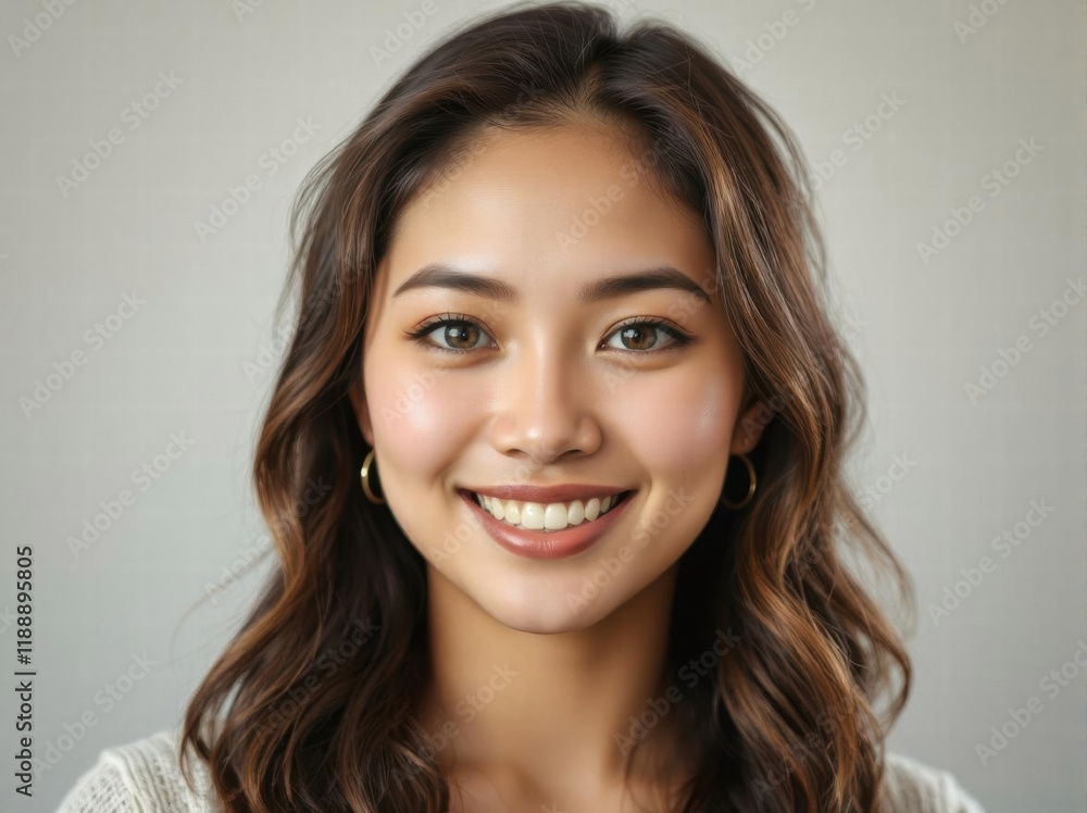 Close up portrait of a handsome attractive and cheerful young asian beautiful woman. Confidence, happy face and smiling female. Portrait of a joyful gorgeous person looking at the camera. Headshot. Close up portrait of a handsome attractive and cheerful young asian beautiful woman. Confidence, happy face and smiling female. Portrait of a joyful gorgeous person looking at the camera. Headshot.