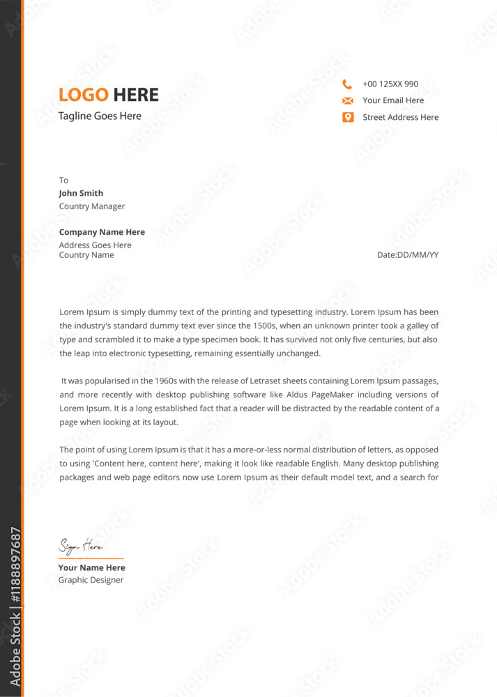 Corporate modern letterhead template design vector illustration Corporate modern letterhead template design vector illustration
