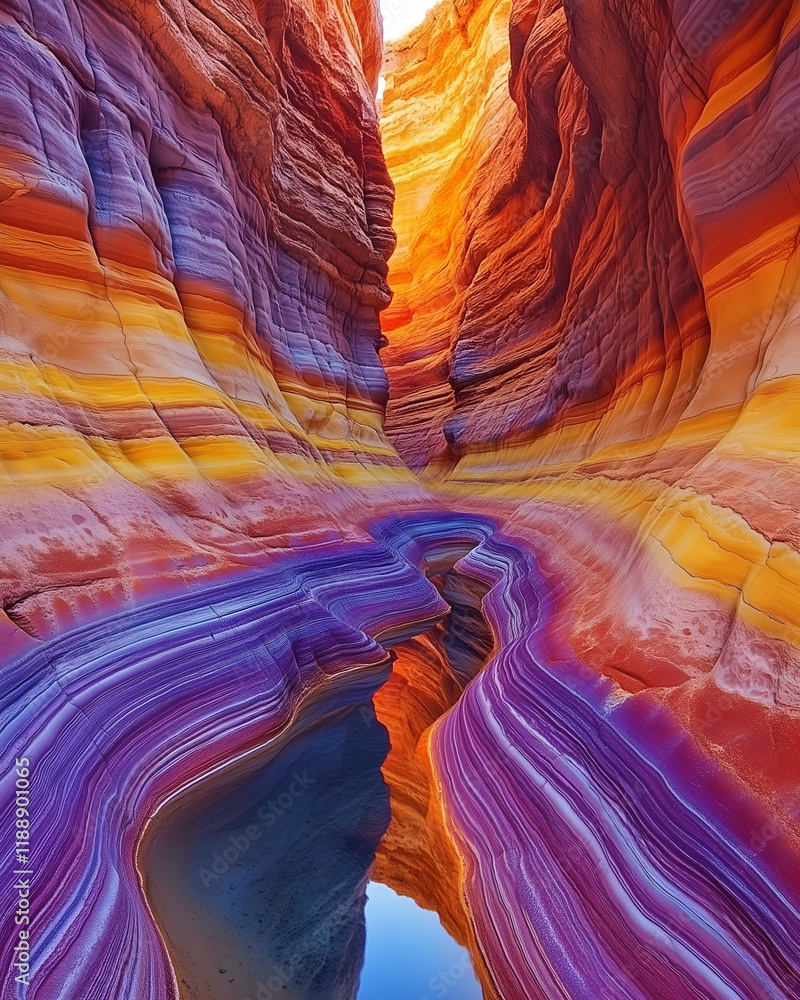 Obraz premium Prismatic Desert Canyon in Rainbow Sandstone