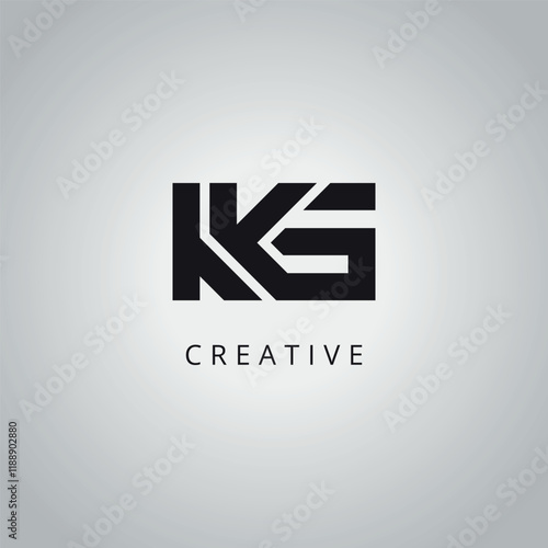 KG G K modern creative alphabet company logo design vector icon template.