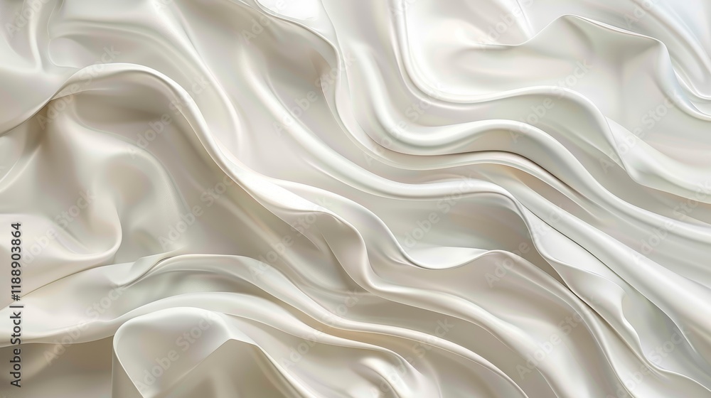 Fototapeta premium Abstract White Silk Drape Wallpaper