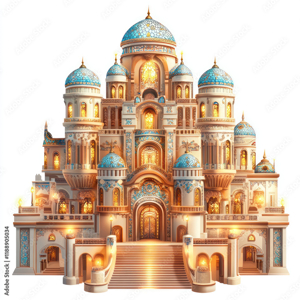 Fototapeta premium Majestic Ornate Palace with Domes