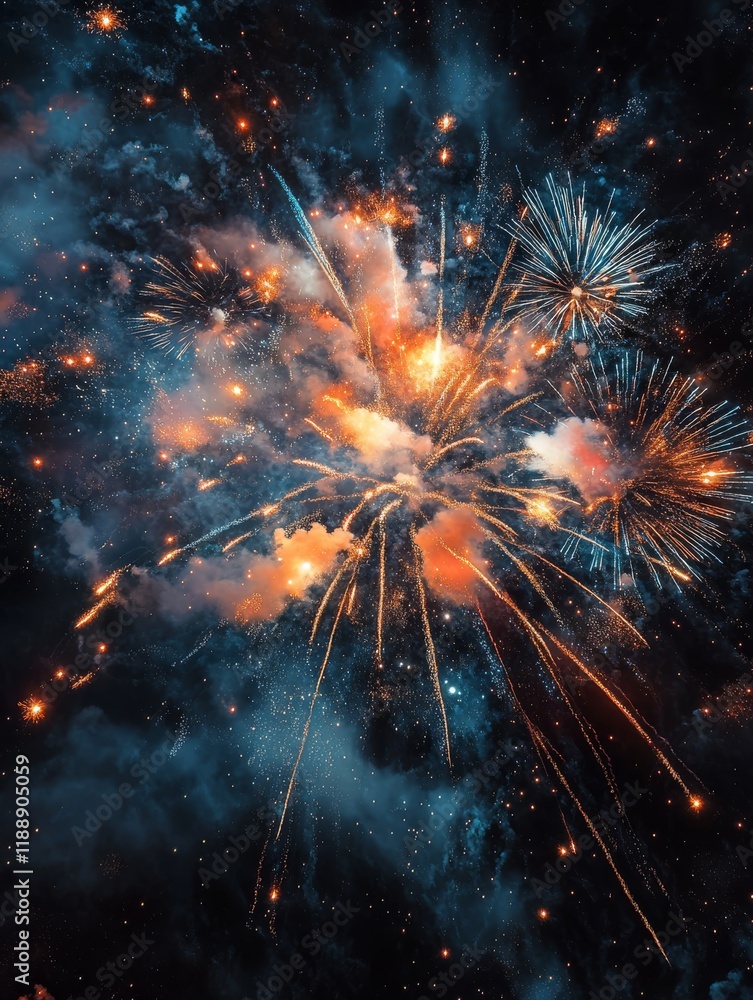 custom made wallpaper toronto digitalA vibrant, mesmerizing burst of colorful fireworks brilliantly illuminates the dark night sky, creating a stunning visual spectacle that showcases an array of dazzling light and enchanting colors