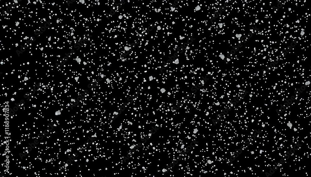 A Serene Scene of Isolated Natural White Snow Texture Against a Black Night Background A Serene Scene of Isolated Natural White Snow Texture Against a Black Night Background