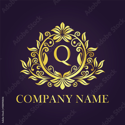 Vintage and luxury logo template Premium Vector, Royalty
