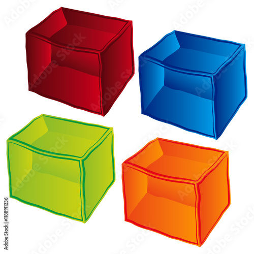 Set of Jelly Cubes, Tasty jelly cubes, colorful jelly.