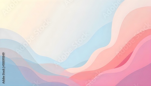 A Serene Blend of Pastel Hues and Organic Shapes Creating a Minimalist Abstract Background