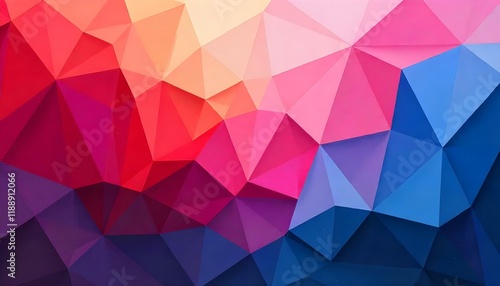 Vibrant Abstract Geometric Shapes in Red Pink and Blue Hues Creating a Mesmerizing Visual Experience