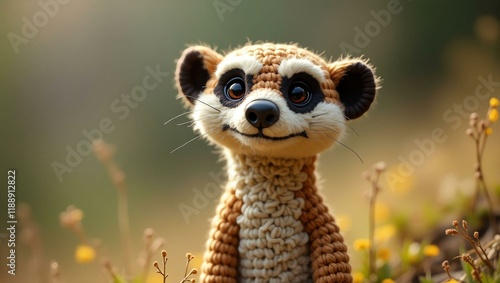 Wallpaper Mural realistic highly detailed crochet of a meerkat with a nature background Torontodigital.ca