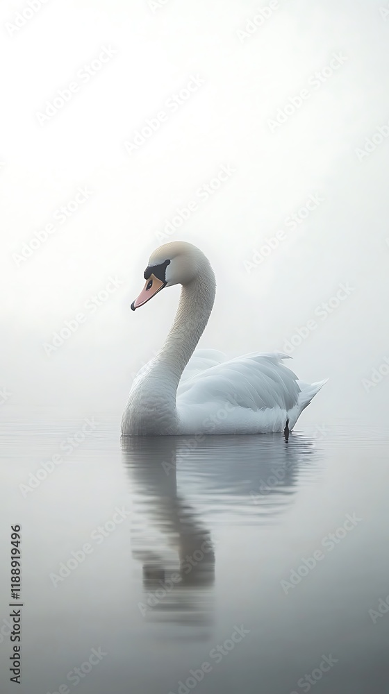 Close-up of swan swimming during golden hour. Close-up of swan swimming during golden hour.