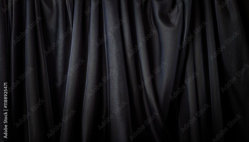 Obraz premium strong black curtain backdrop ai generated