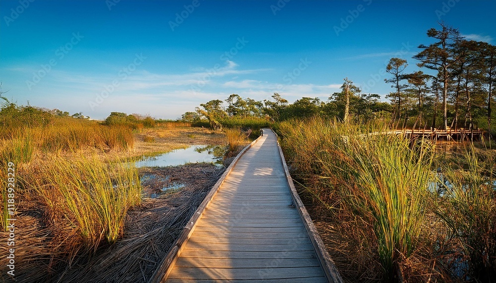 Fototapeta premium wooden bridge over the river