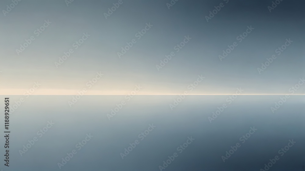 Obraz premium Abstract minimalist background for business with a blurred horizon and calm blue hues