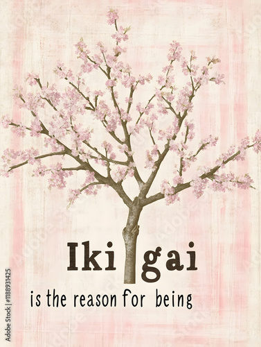 Minimalist ikigai concept