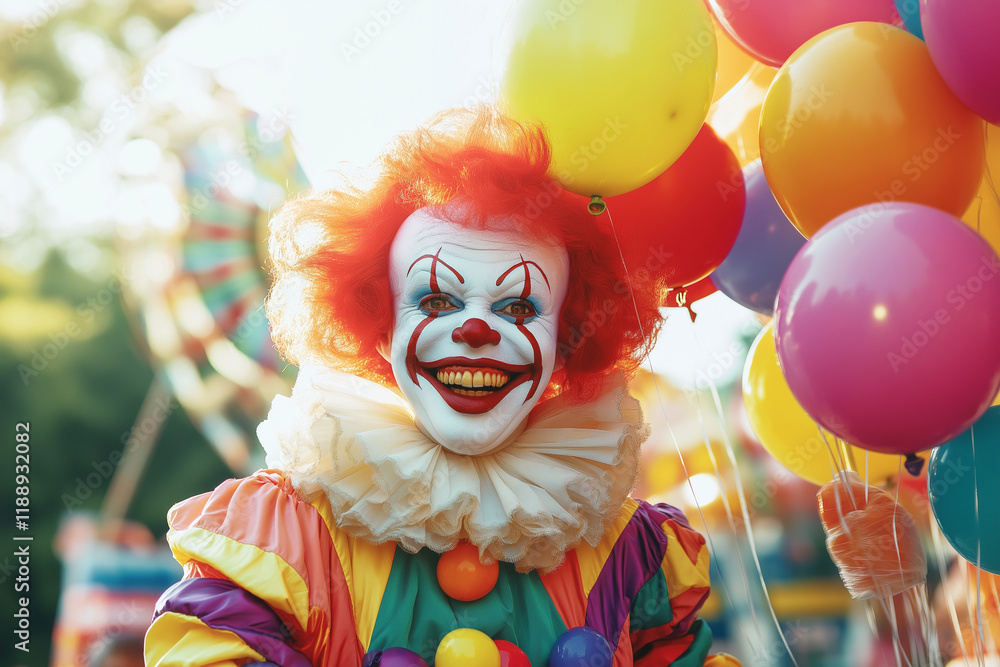clown with balloons clown with balloons