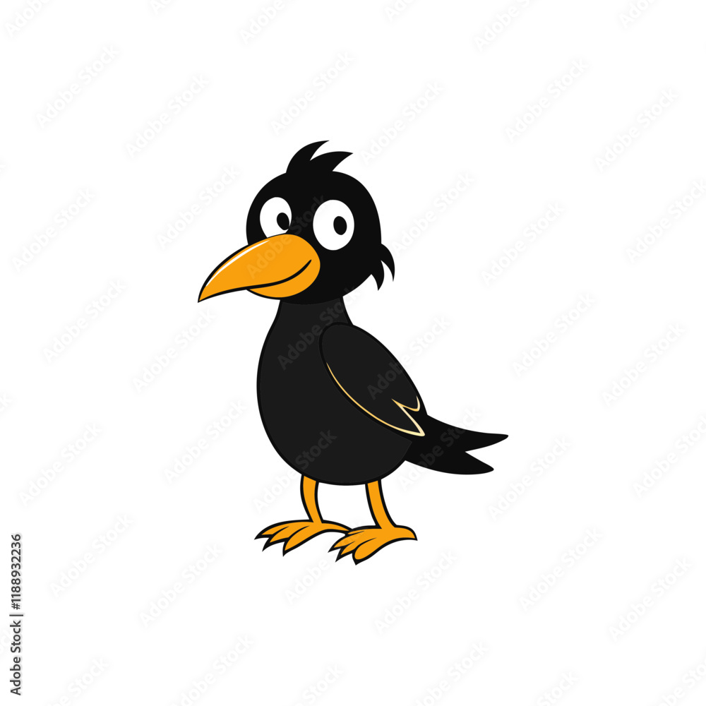 Fototapeta premium Crow Cartoon vector
