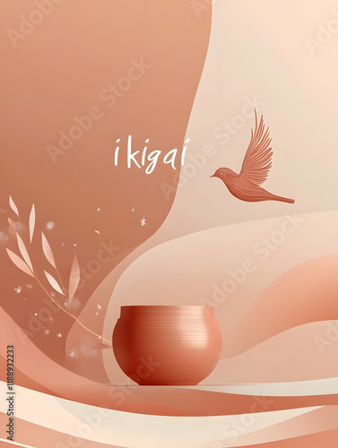 Minimalist ikigai concept