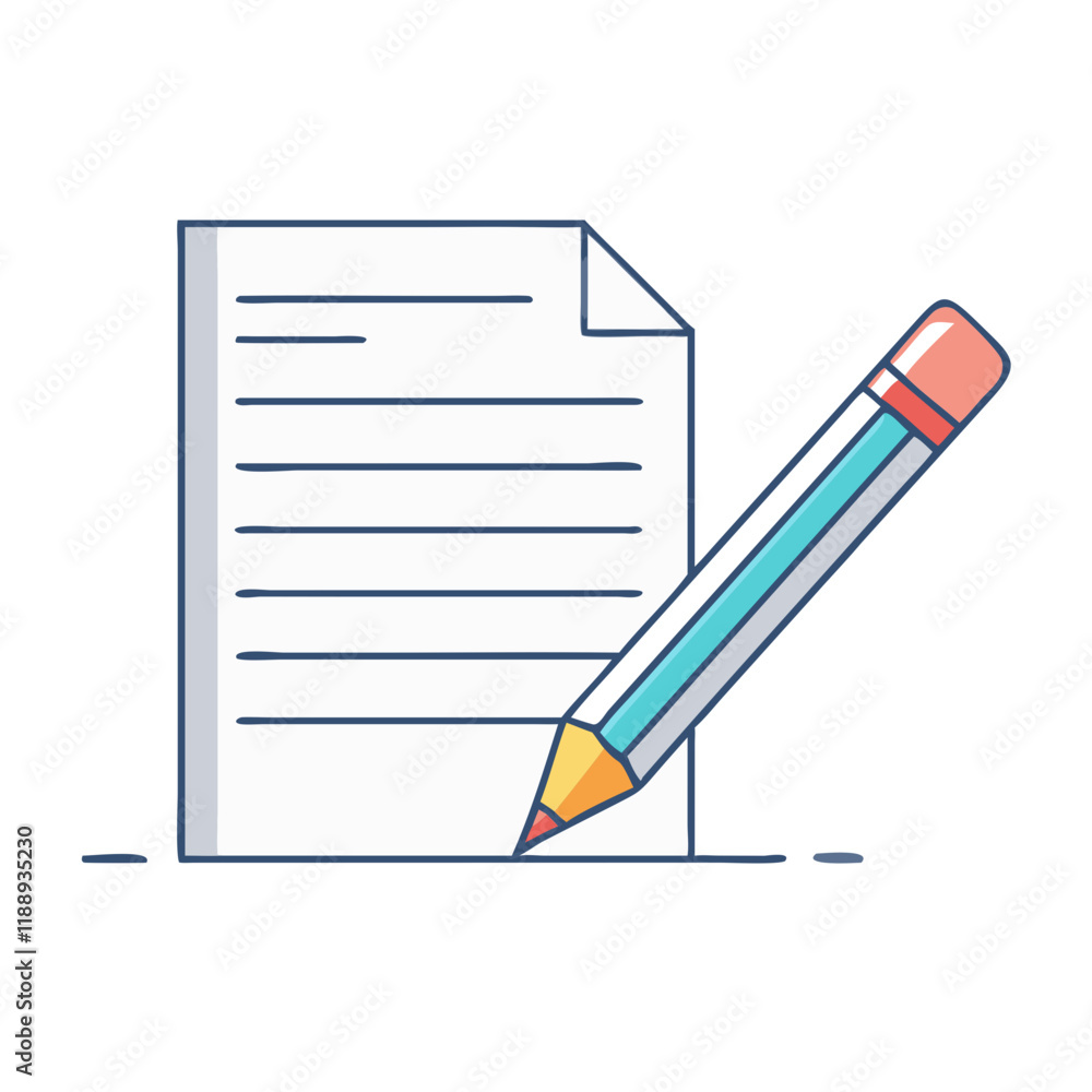 pencil and pape vector icon, pencil and pape vector illustration - simple illustration of pencil and pape, perfect for logos,and pencil and pape -themed designs. pencil and pape vector icon, pencil and pape vector illustration - simple illustration of pencil and pape, perfect for logos,and pencil and pape -themed designs.