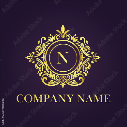 Vintage and luxury logo template Premium Vector, Royalty
