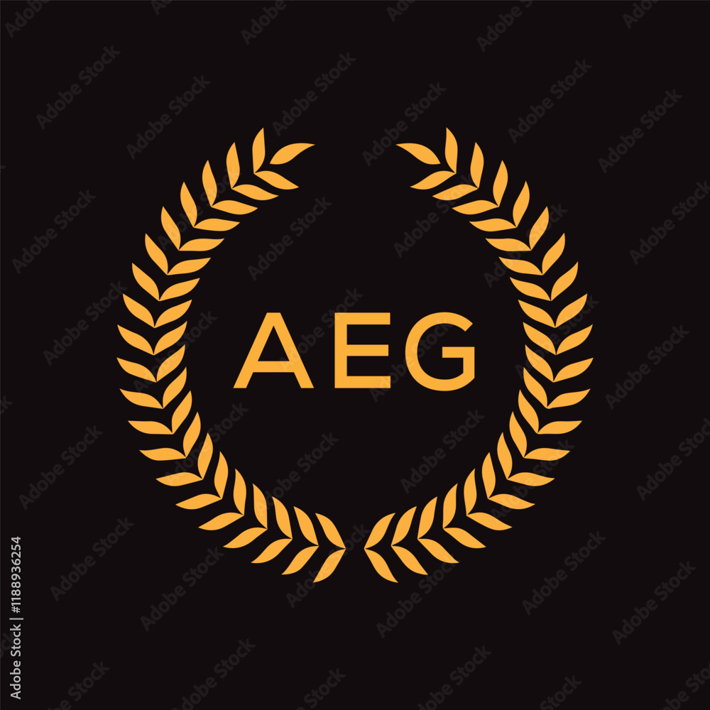 Naklejka premium AEG Letter Initial Logo Design Template Vector Illustration 